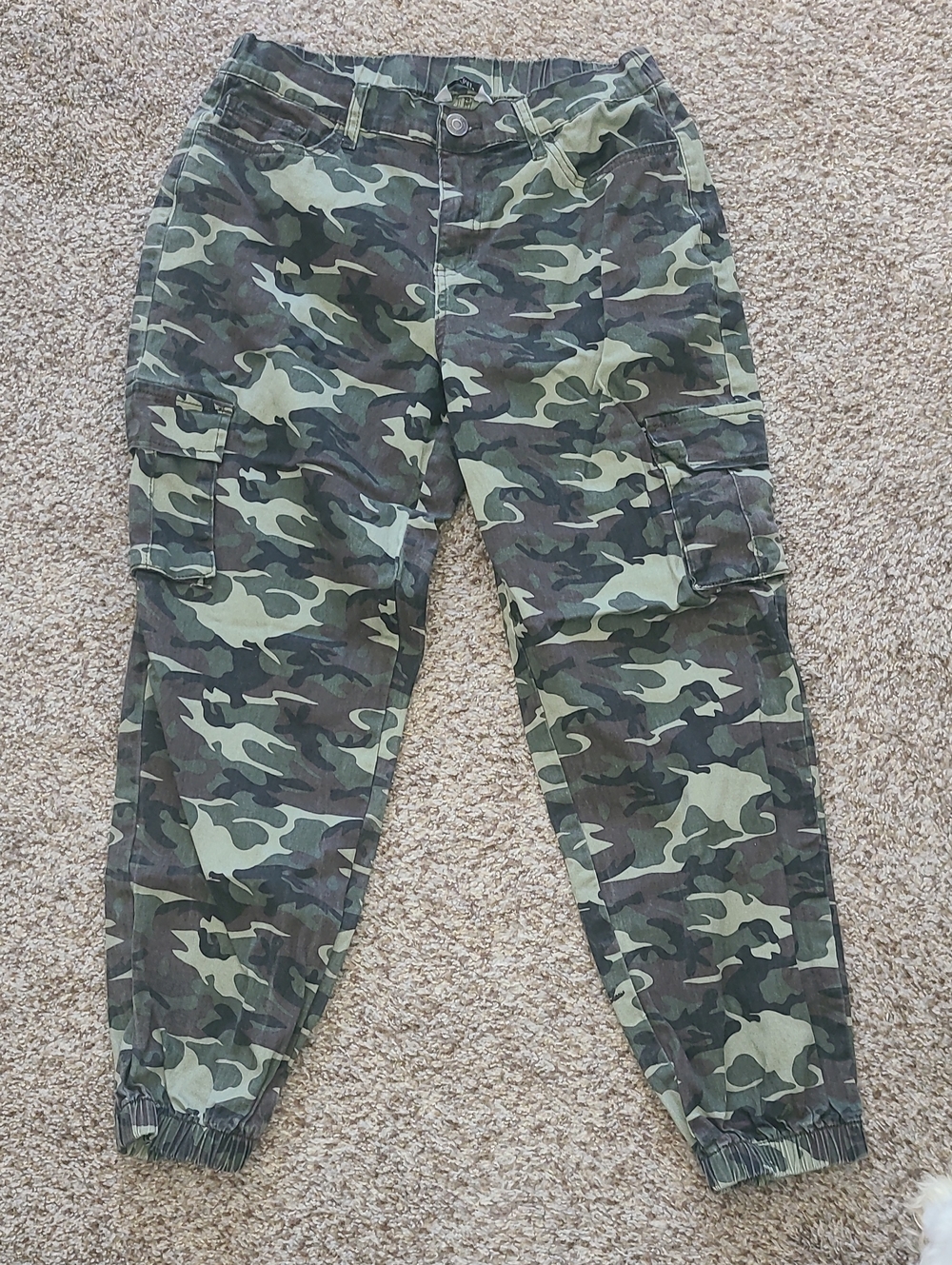 YMI Green Camouflage Cargo Joggers